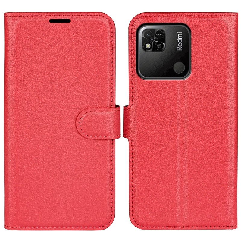 Kotelot Xiaomi Redmi 10A Klassinen Litsi-nahkaefekti