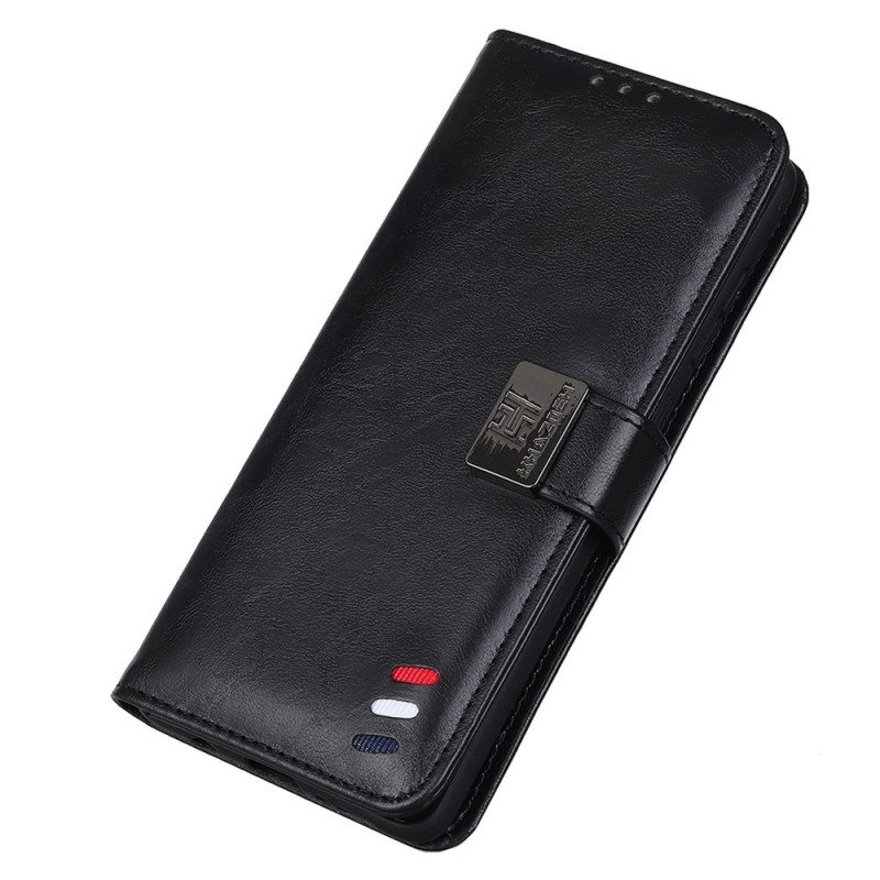 Kotelot Xiaomi Redmi 10A Kolmivärinen Nahkaefekti