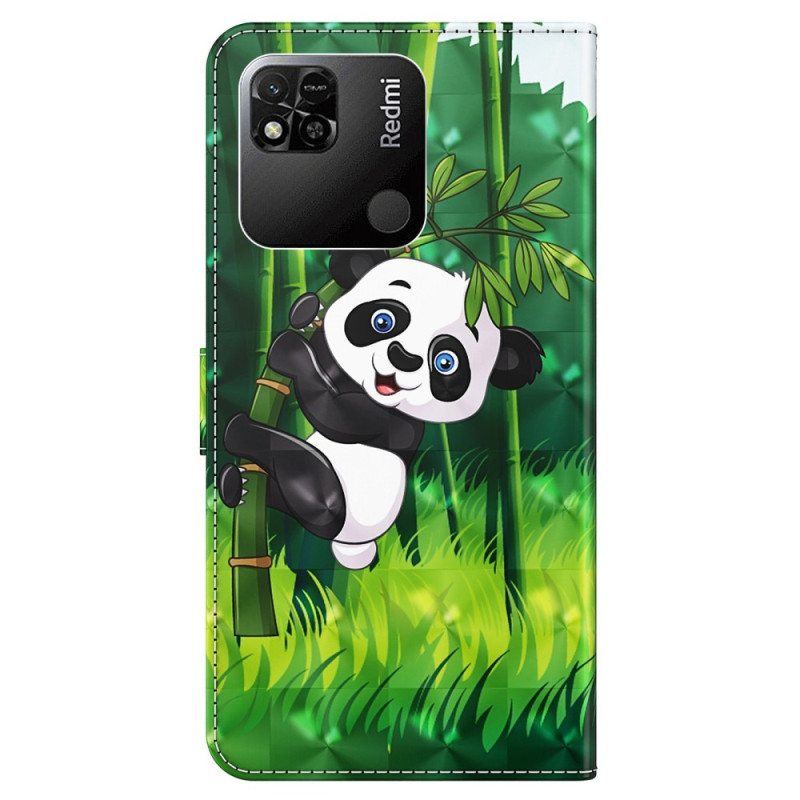 Kotelot Xiaomi Redmi 10A Suojaketju Kuori Bambupanda Kaulanauhalla