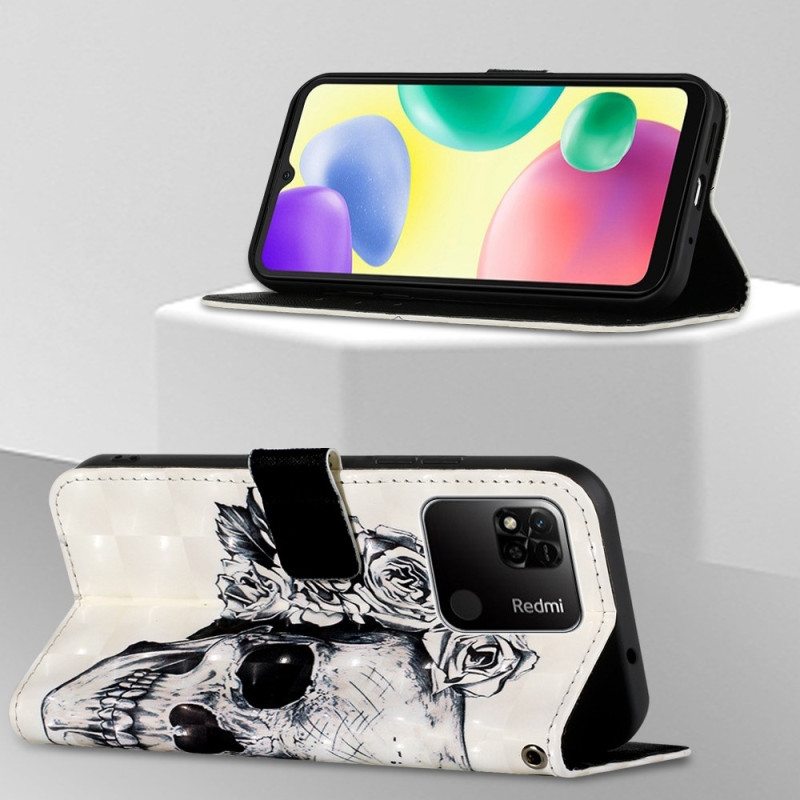 Kotelot Xiaomi Redmi 10A Suojaketju Kuori Pääkallo Hihnalla