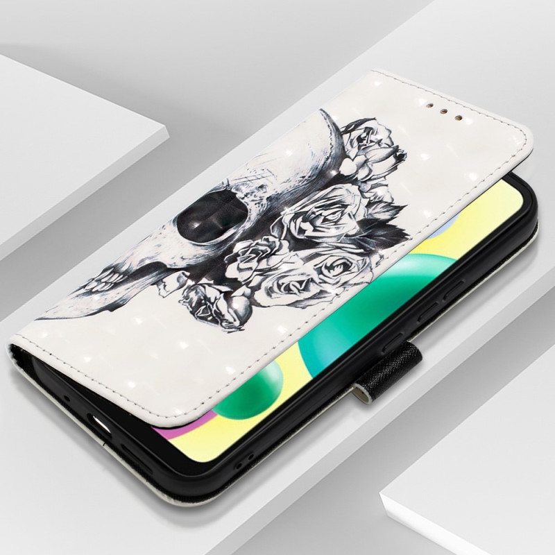 Kotelot Xiaomi Redmi 10A Suojaketju Kuori Pääkallo Hihnalla
