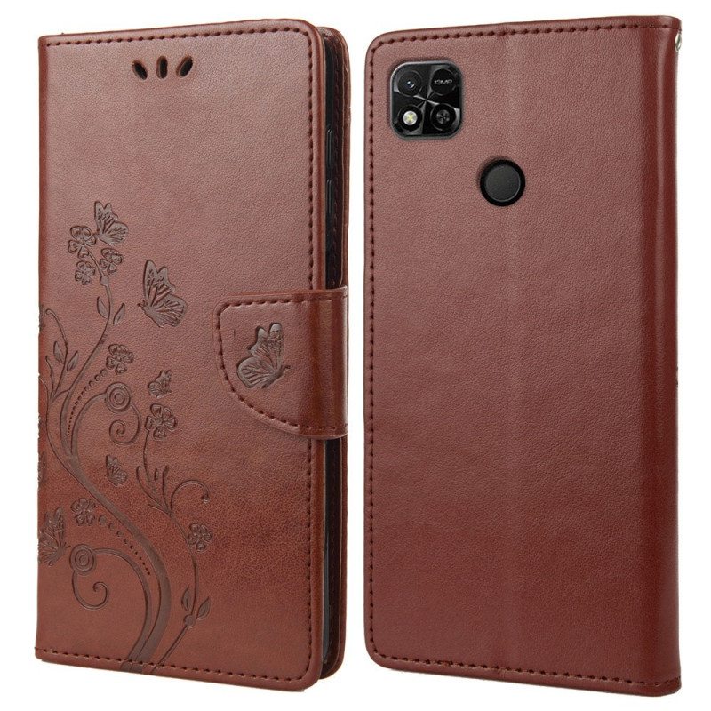 Kotelot Xiaomi Redmi 10A Suojaketju Kuori Perhoset Ja Kukat -hihna