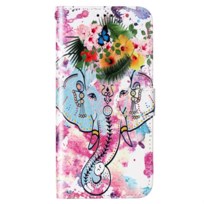 Kotelot Xiaomi Redmi 10A Suojaketju Kuori Tribal Elefantti Hihnalla