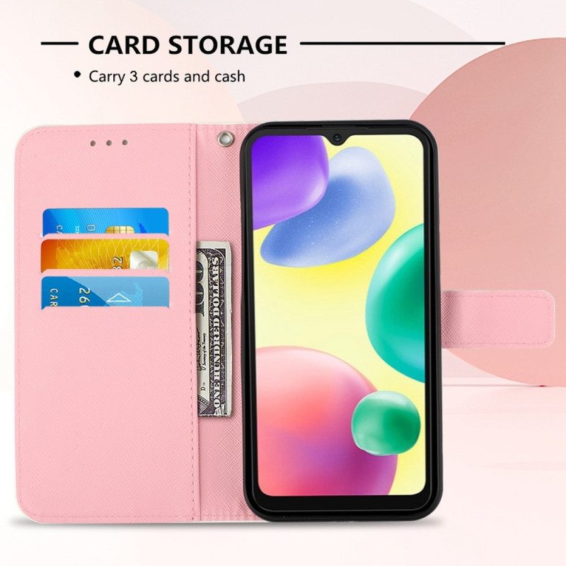 Kuori Kotelot Xiaomi Redmi 10A Suojaketju Kuori Hihna Poppy