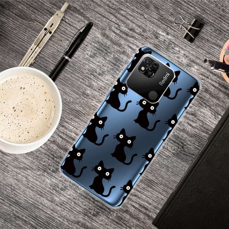 Kuori Xiaomi Redmi 10A Läpinäkyvät Hauskat Kissat