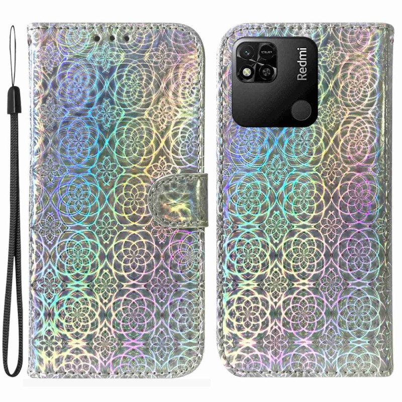 Nahkakotelo Xiaomi Redmi 10A Disco-tyylinen