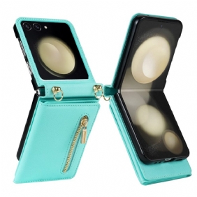 Kotelot Samsung Galaxy Z Flip 7 Rfid-lompakko Ja Olkahihna Suojakuori