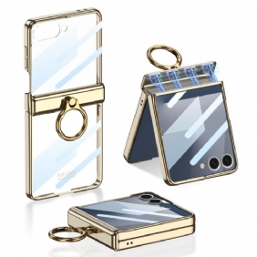 Kuori Samsung Galaxy Z Flip 7 Läpinäkyvä Jalustalla Ja Magneettisella Suojauksella Gkk