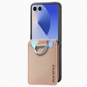 Kuori Samsung Galaxy Z Flip 7 Premium-korttikotelo Ja Pidike Suojakuori