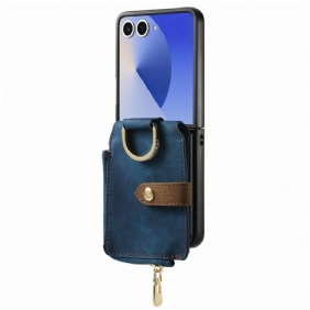 Kuori Samsung Galaxy Z Flip 7 Vetoketjullinen Tasku Ja Korttipidike