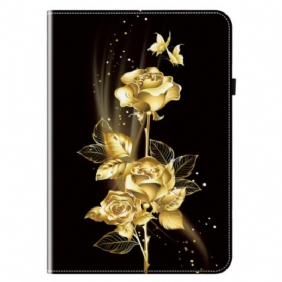 Kotelot Samsung Galaxy Tab S10 Plus Kultaiset Ruusut