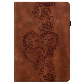 Kuoret Samsung Galaxy Tab S10 Plus Puhelinkuoret Mokkanahkaefekti Sydämet