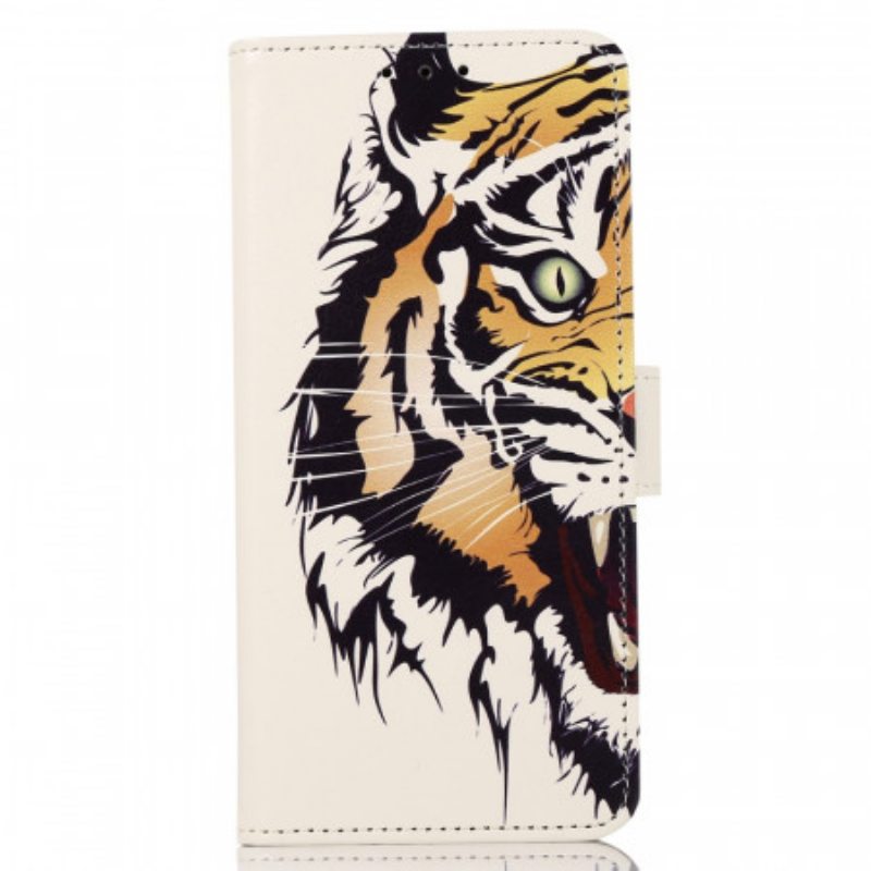 Flip Case Samsung Galaxy A03s Kova Tiikeri