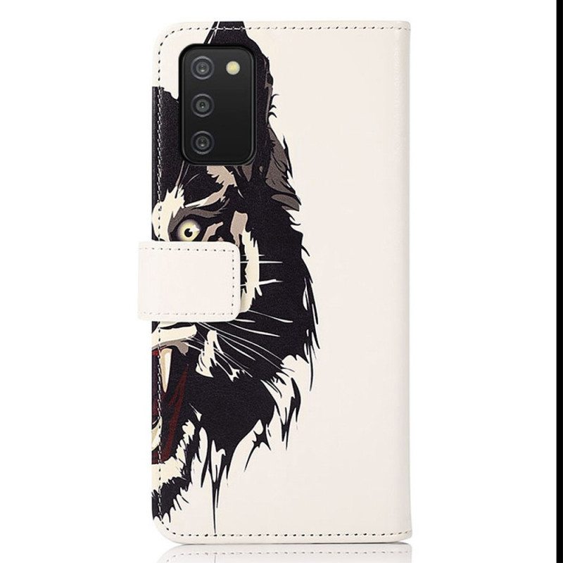 Flip Case Samsung Galaxy A03s Kova Tiikeri
