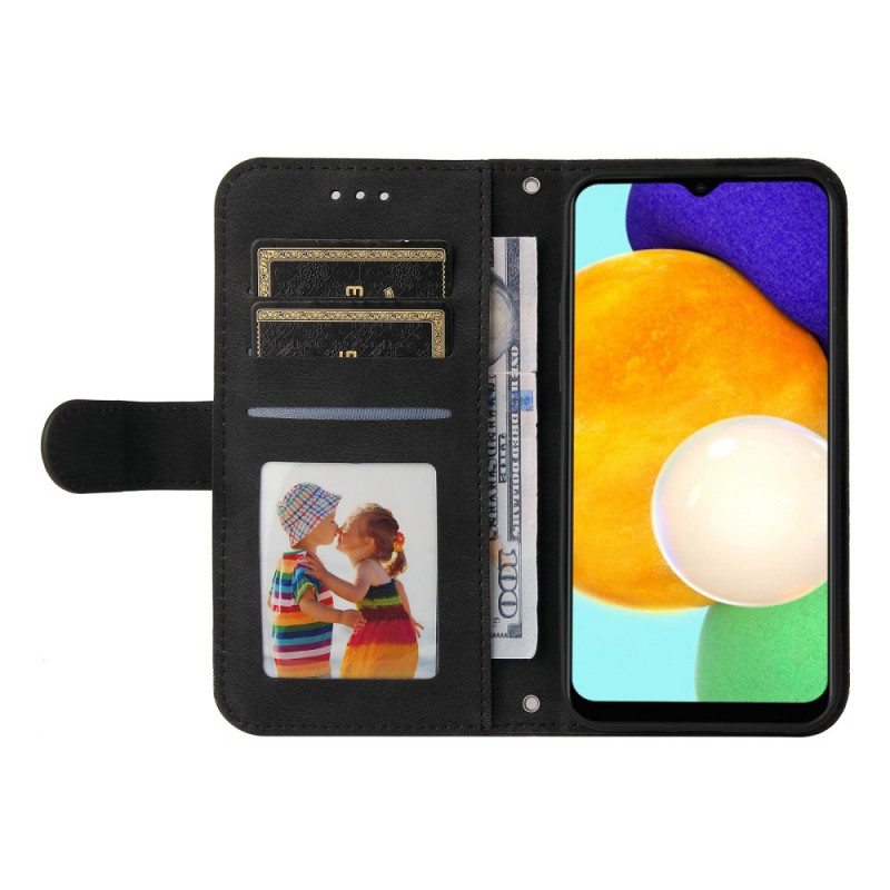 Kotelot Samsung Galaxy A03s Keinonahkainen Niitti Ja Hihna