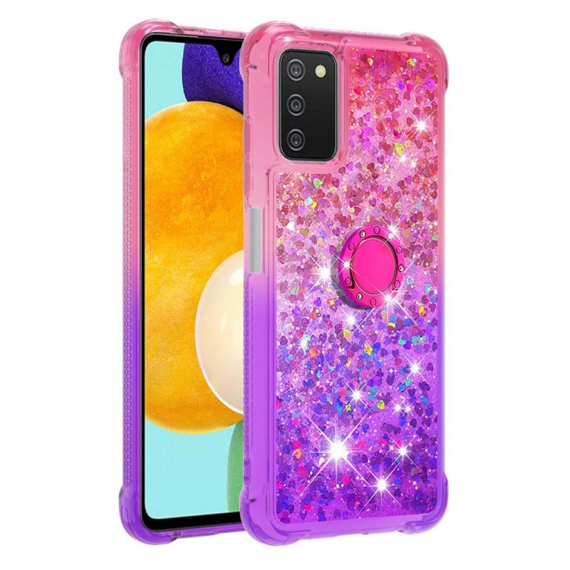 Kuori Samsung Galaxy A03s Glitter Ring-kiinnike