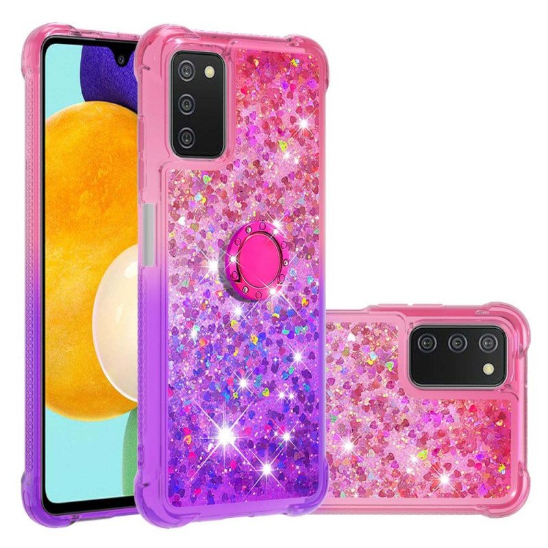 Kuori Samsung Galaxy A03s Glitter Ring-kiinnike