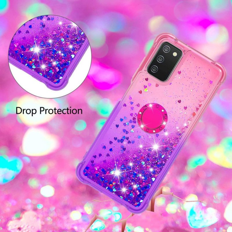 Kuori Samsung Galaxy A03s Glitter Ring-kiinnike