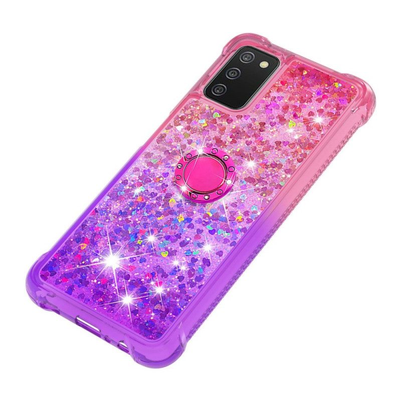 Kuori Samsung Galaxy A03s Glitter Ring-kiinnike