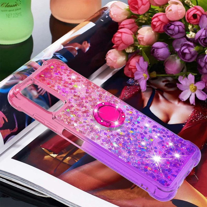 Kuori Samsung Galaxy A03s Glitter Ring-kiinnike