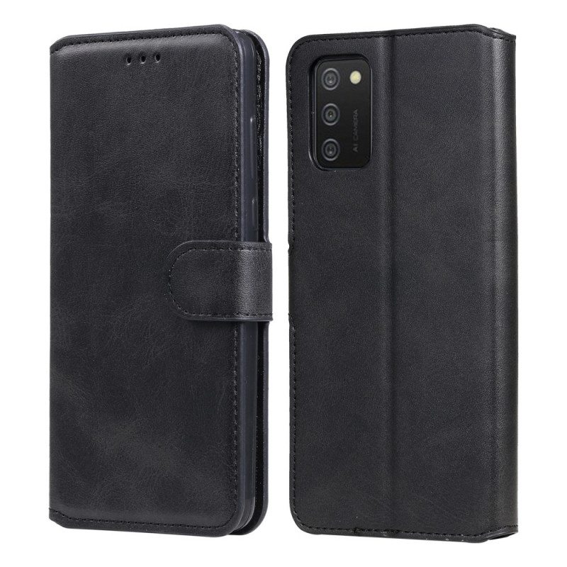 Nahkakotelo Samsung Galaxy A03s Retro Keinonahkaa