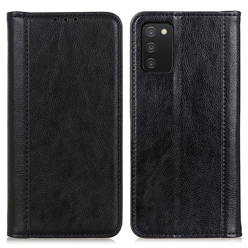 Puhelinkuoret Samsung Galaxy A03s Kotelot Flip Litchi Business Haljasnahka