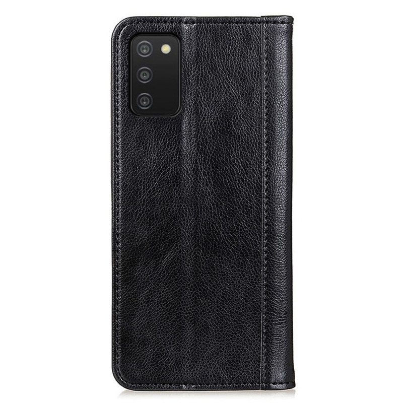 Puhelinkuoret Samsung Galaxy A03s Kotelot Flip Litchi Business Haljasnahka