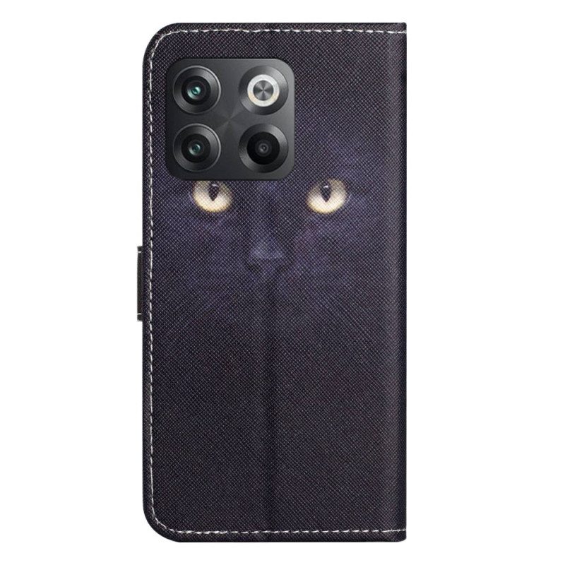 Kotelot OnePlus 10T 5G Suojaketju Kuori Musta Kissa Hihnalla