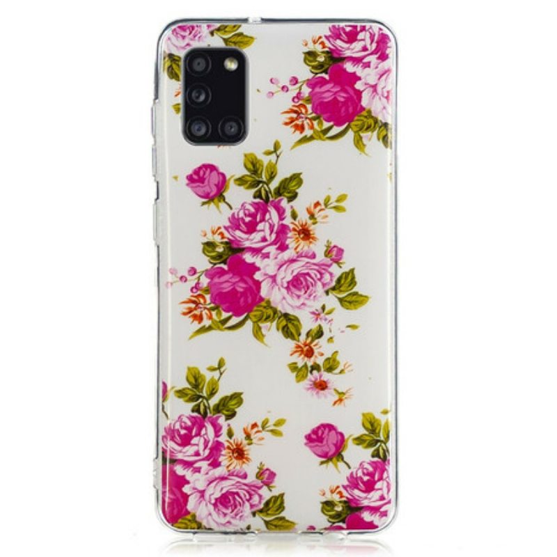 Case Samsung Galaxy A31 Fluoresoivat Liberty Flowers