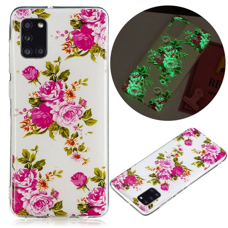 Case Samsung Galaxy A31 Fluoresoivat Liberty Flowers