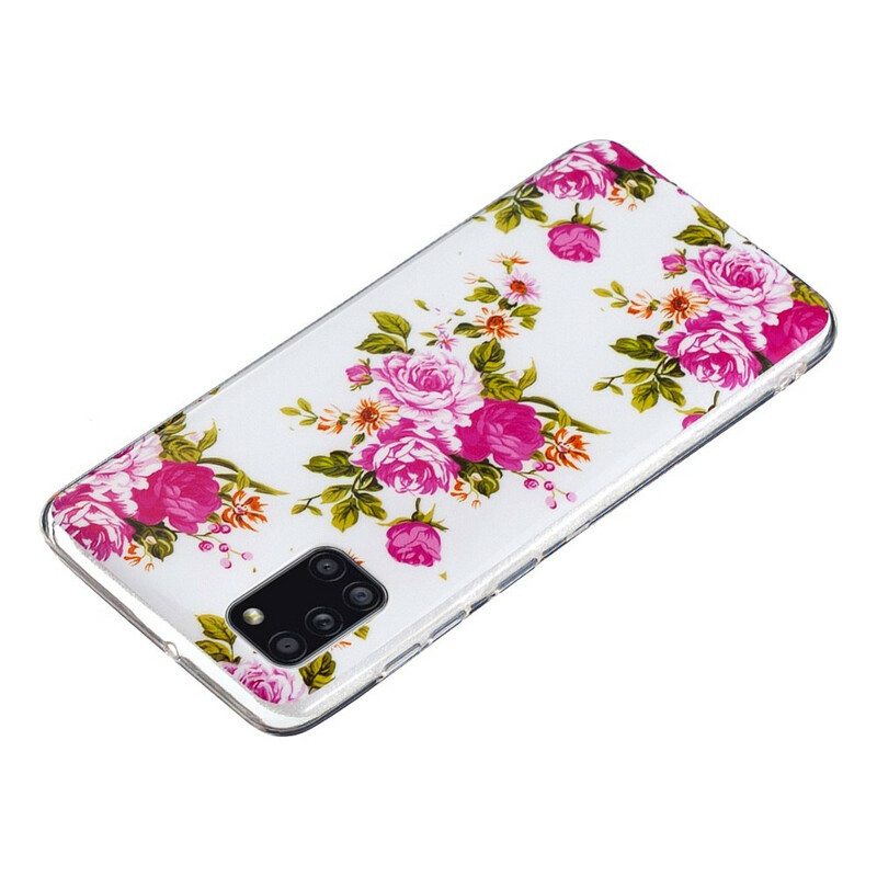 Case Samsung Galaxy A31 Fluoresoivat Liberty Flowers