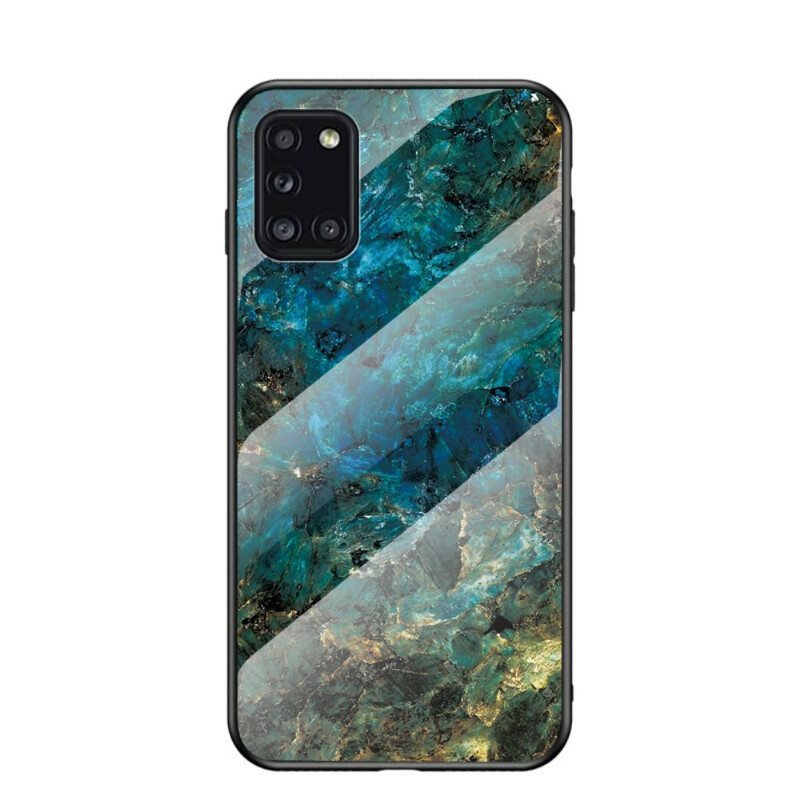 Case Samsung Galaxy A31 Premium Värit Karkaistu Lasi