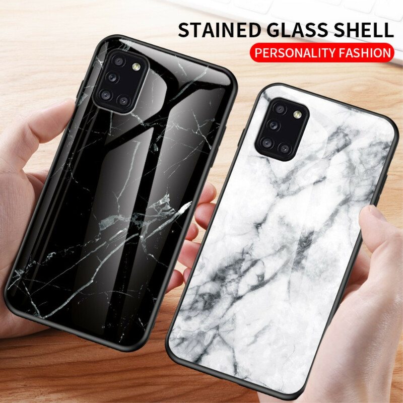 Case Samsung Galaxy A31 Premium Värit Karkaistu Lasi
