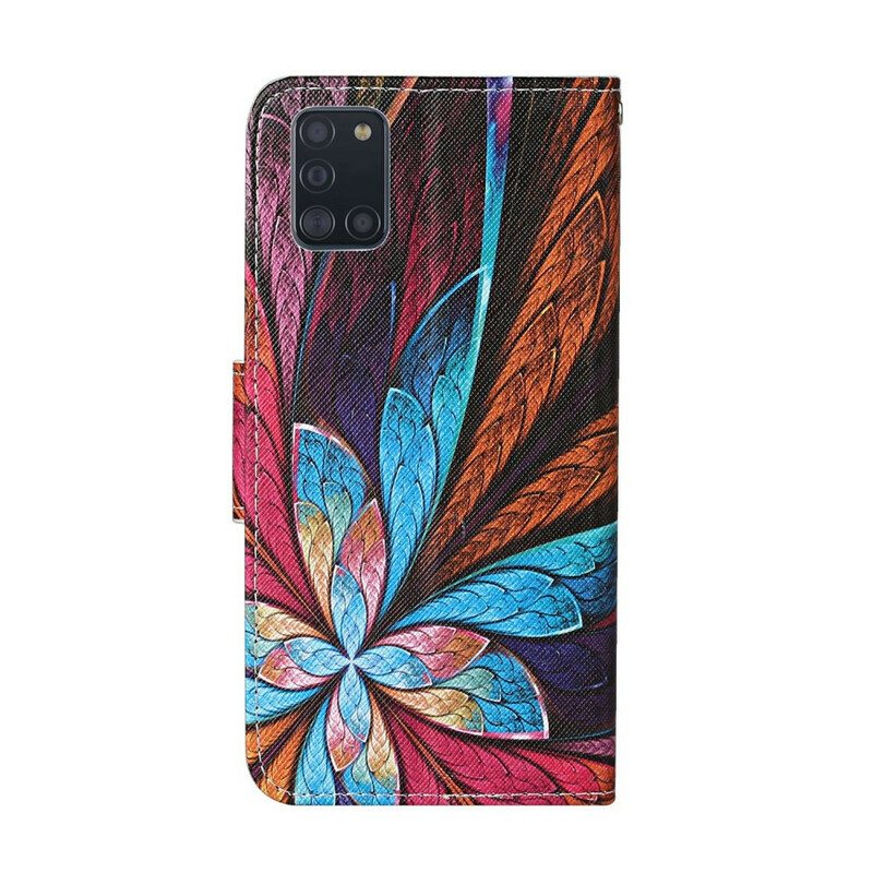 Kotelot Samsung Galaxy A31 Värilliset Lakanat Kaulanauhalla