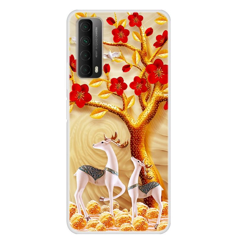 Case Huawei P Smart 2021 Kultainen Puu