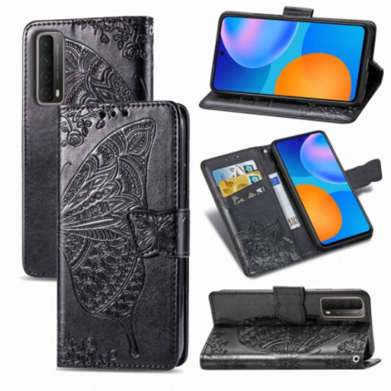 Flip Case Huawei P Smart 2021 Puolikkaat Perhoset