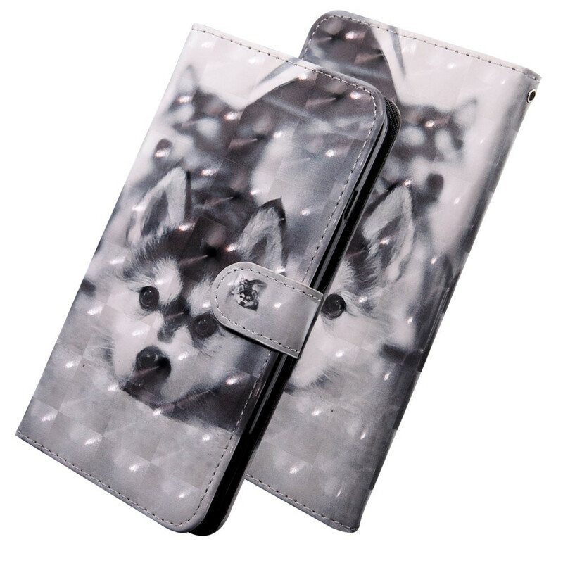 Flip Case Huawei P Smart 2021 Valopilkku Gustave-koira