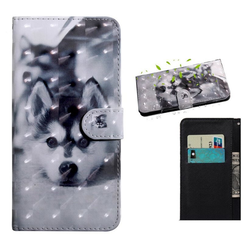 Flip Case Huawei P Smart 2021 Valopilkku Gustave-koira