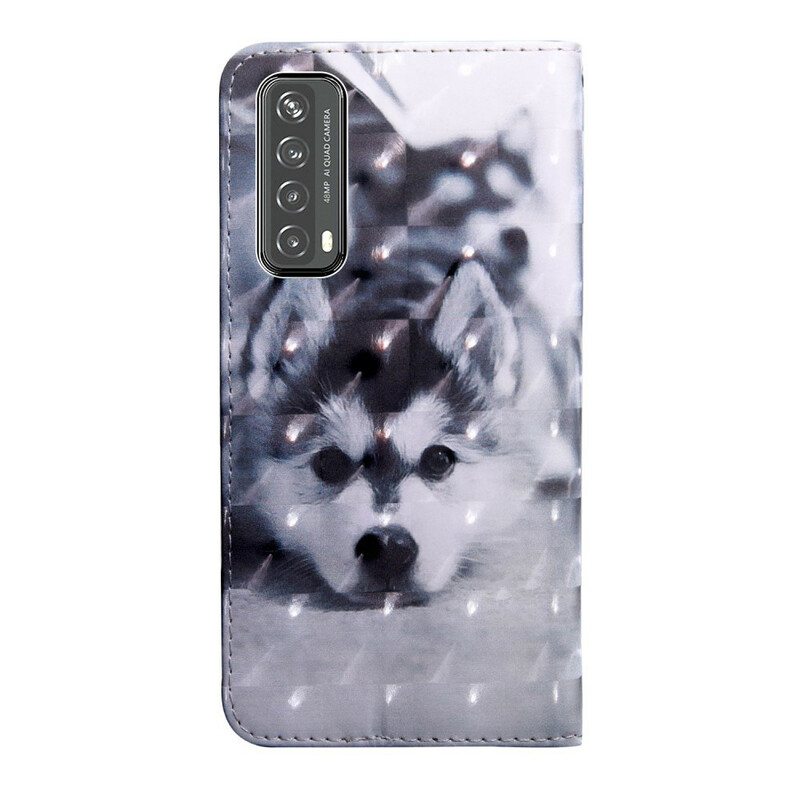 Flip Case Huawei P Smart 2021 Valopilkku Gustave-koira