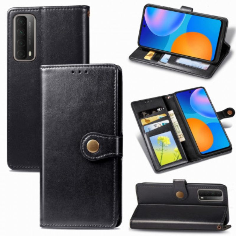 Kotelot Huawei P Smart 2021 Keinonahkaa Ja Vintage-lukko