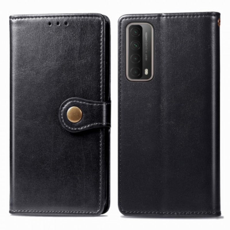 Kotelot Huawei P Smart 2021 Keinonahkaa Ja Vintage-lukko