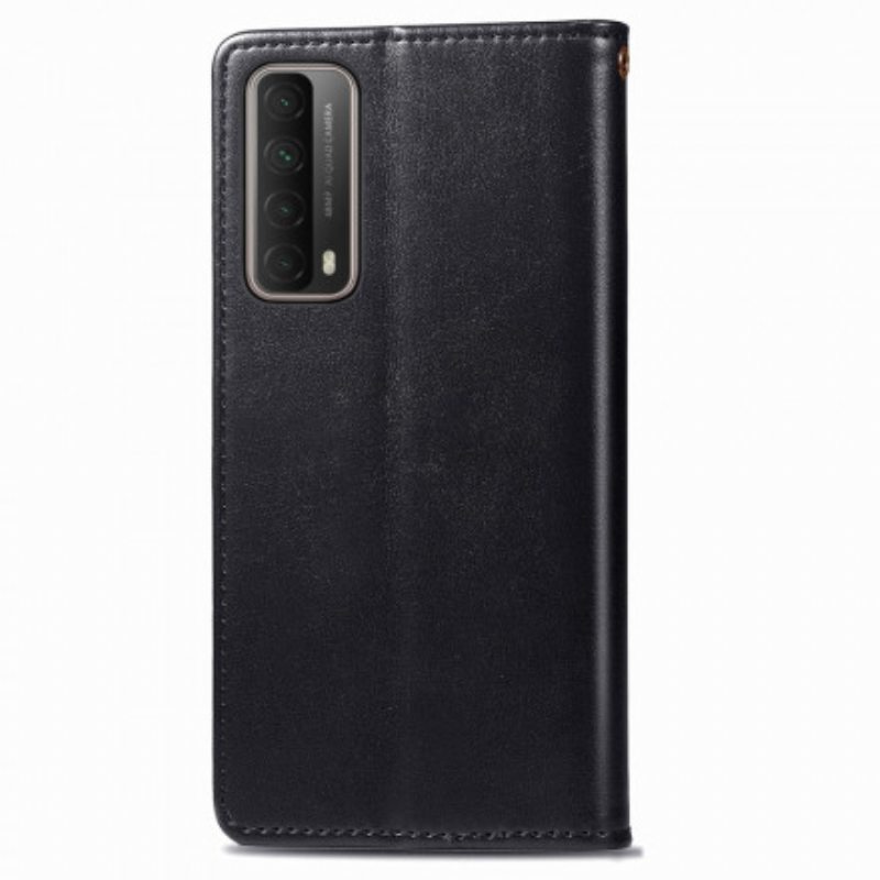 Kotelot Huawei P Smart 2021 Keinonahkaa Ja Vintage-lukko
