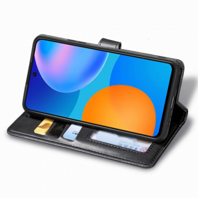 Kotelot Huawei P Smart 2021 Keinonahkaa Ja Vintage-lukko