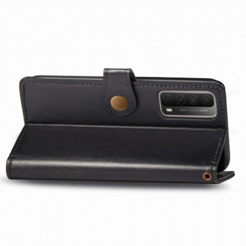 Kotelot Huawei P Smart 2021 Keinonahkaa Ja Vintage-lukko
