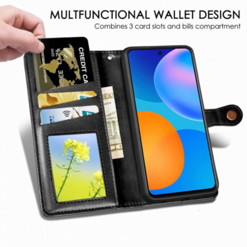 Kotelot Huawei P Smart 2021 Keinonahkaa Ja Vintage-lukko