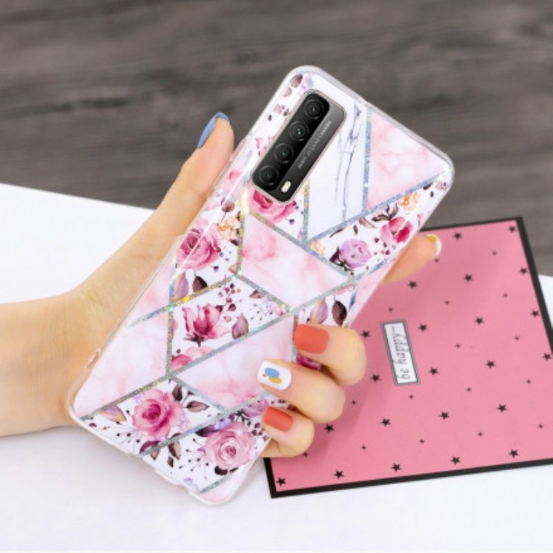 Kuori Huawei P Smart 2021 Marmoroidut Kukat