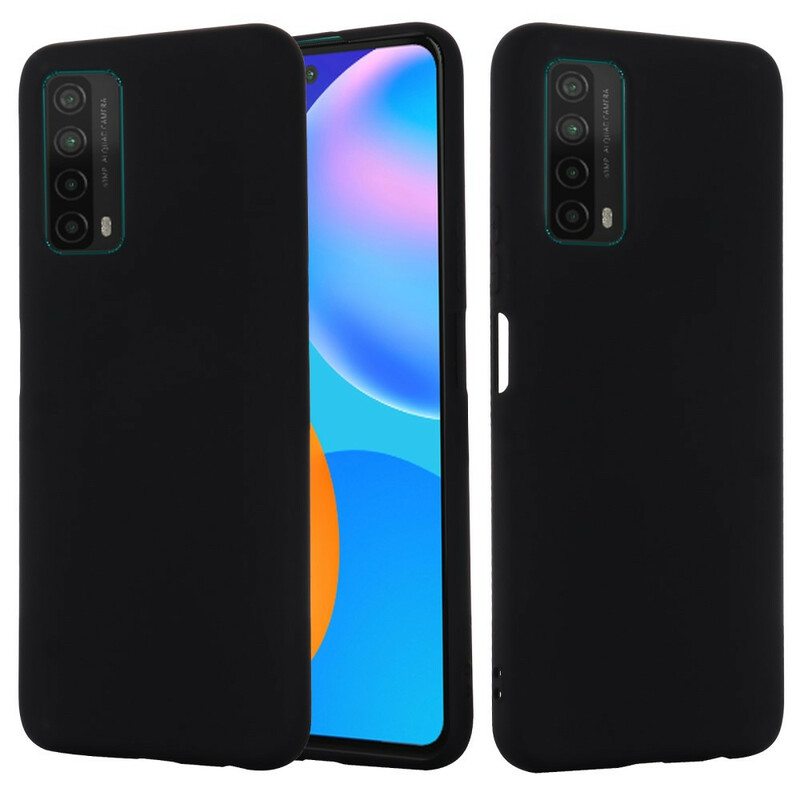 Kuori Huawei P Smart 2021 Nestemäinen Silikoni Kaulanauhalla