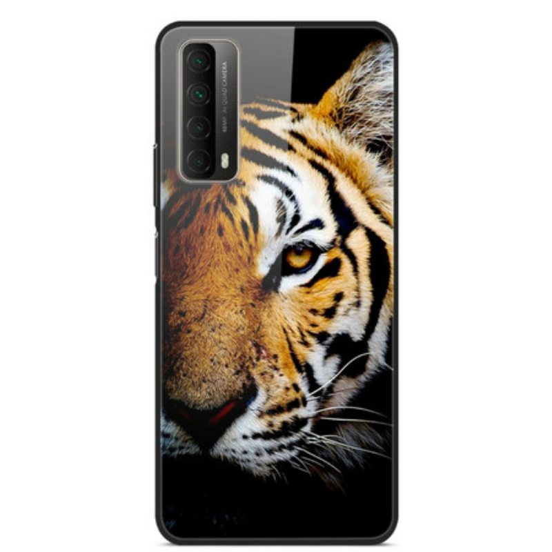 Kuori Huawei P Smart 2021 Realistinen Tiger Karkaistu Lasi