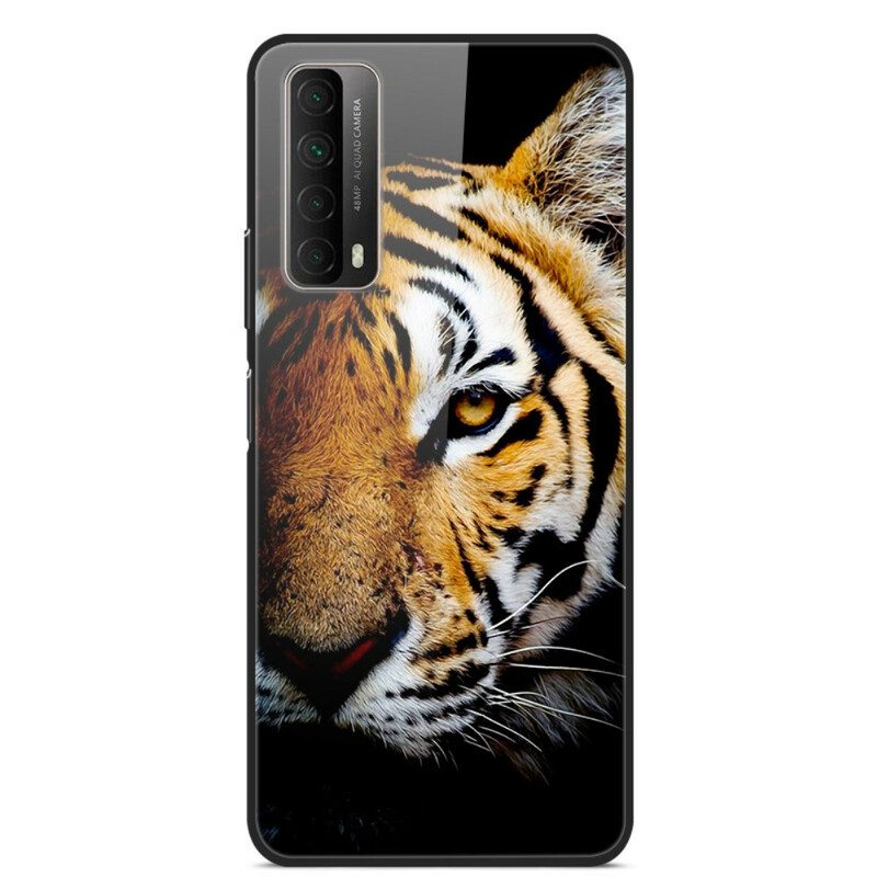 Kuori Huawei P Smart 2021 Realistinen Tiger Karkaistu Lasi