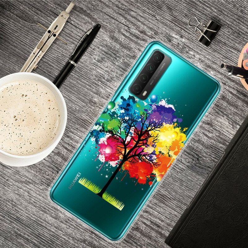 Kuori Huawei P Smart 2021 Saumaton Akvarellipuu